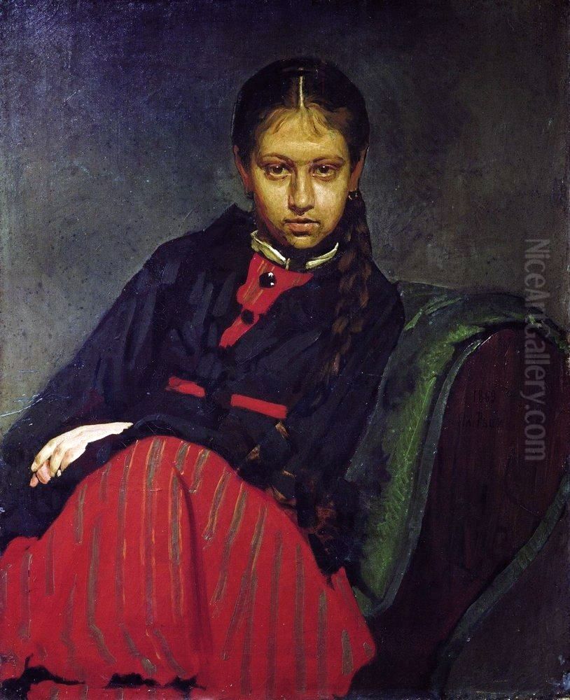 Portret Very A. Sevcovoj Oil Painting by Repin Iliya