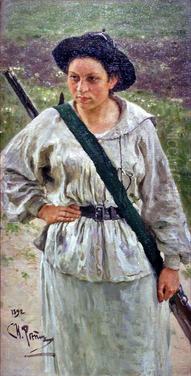 <<Na ohote>> Oil Painting by Repin Iliya