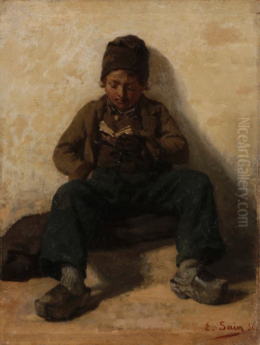 Le petit Breton Oil Painting by Edouard Sain
