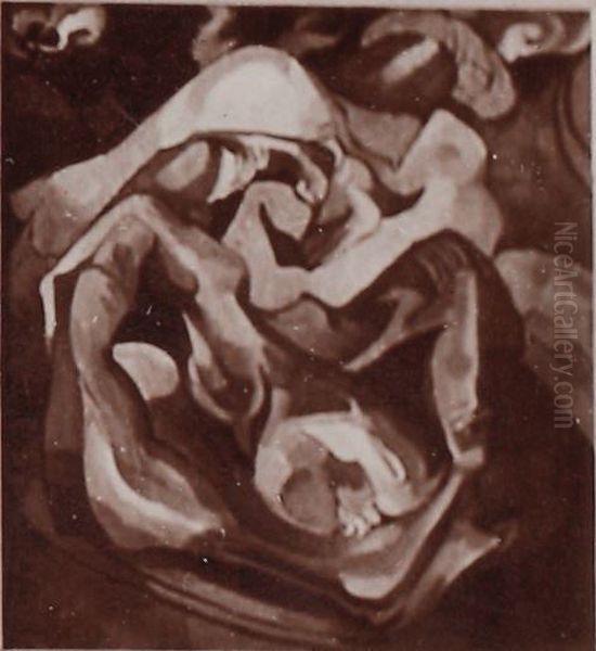 Composition Oil Painting by Stanislaw Ignacy Witkiewicz