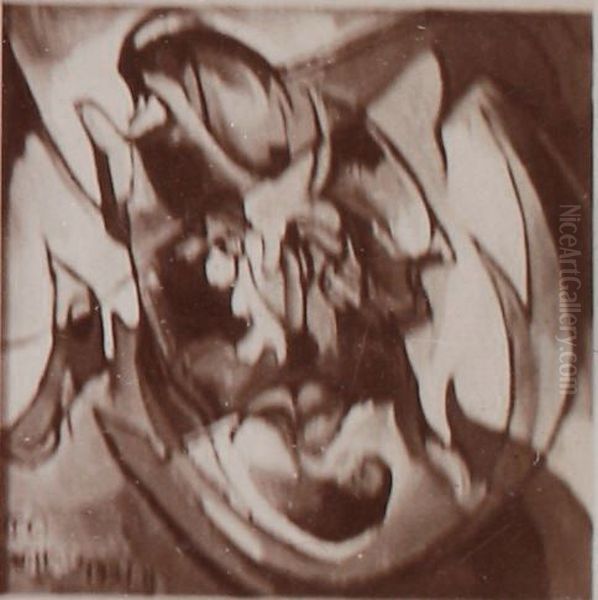 Composition Oil Painting by Stanislaw Ignacy Witkiewicz (Witkacy)