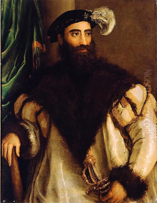 Ritratto di Pier Luigi Farnese Oil Painting by Titian