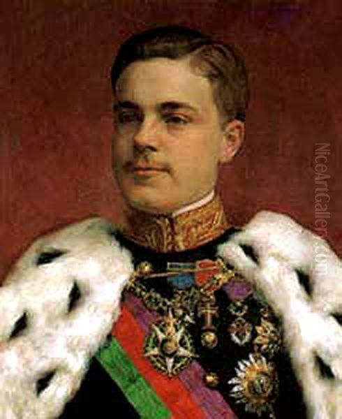Retrato de D. Manuel II Oil Painting by Unidentified painter