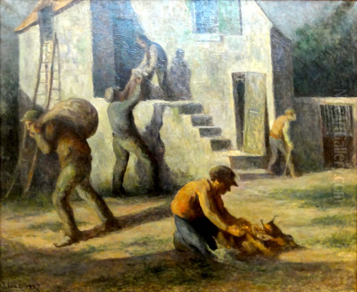 Les voleurs de poulets Oil Painting by Maximilien Luce