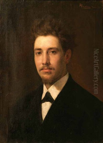 Autoritratto Oil Painting by Giuseppe Barison