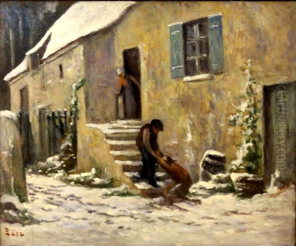 Rolleboise, le retour de l'enfant prodigue Oil Painting by Maximilien Luce