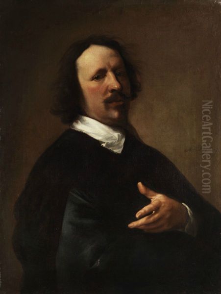 Portrait of the painter Caspar de Crayer (1584 - 1669). Oil Painting by Sir Anthony Van Dyck