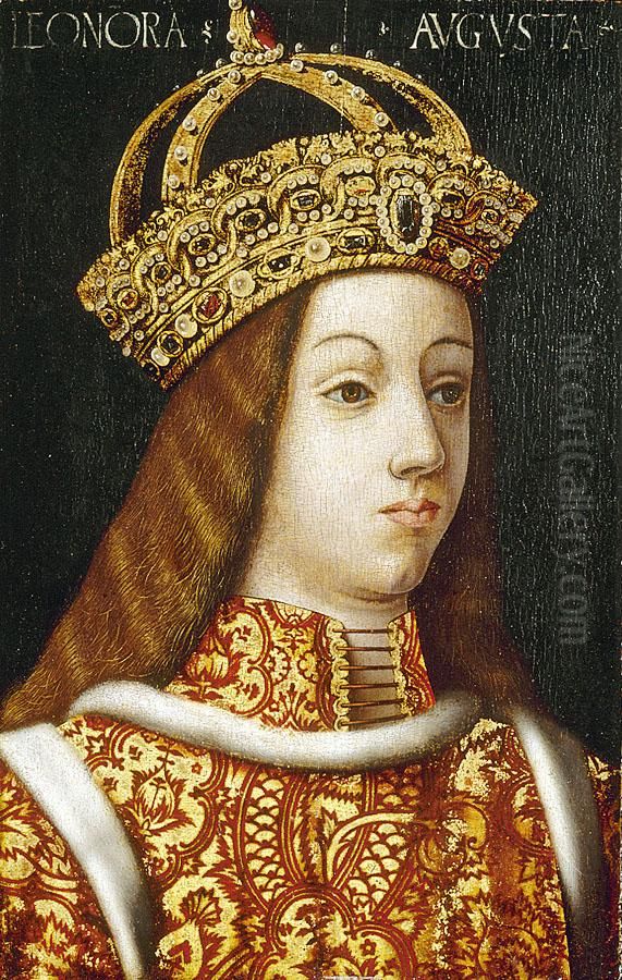 Rainha D. Leonor de Portugal (1437-1467) Oil Painting by Hans Burgkmair the elder