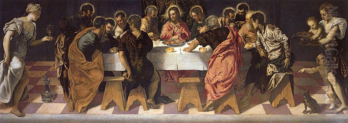 The Last Supper Oil Painting by Jacopo Tintoretto