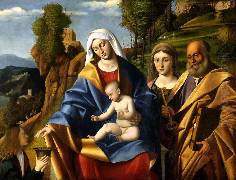Virgin and Child with Saints Oil Painting by Marco Basaiti