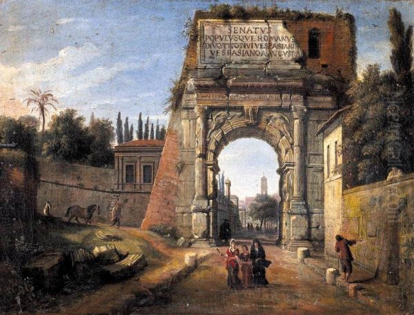 View of the Arch of Titus Oil Painting by Gaspar van Wittel