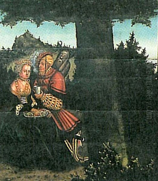 TheTen Commandmentsseventh Commandment detail Oil Painting by Lucas Cranach the Elder