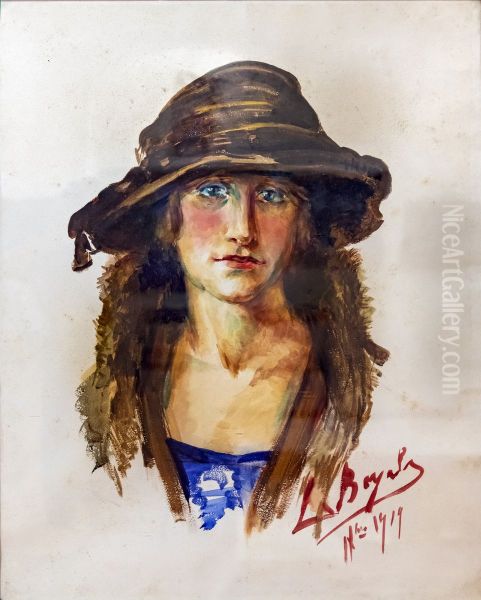 Self-portrait 1919 Oil Painting by Luce Boyals