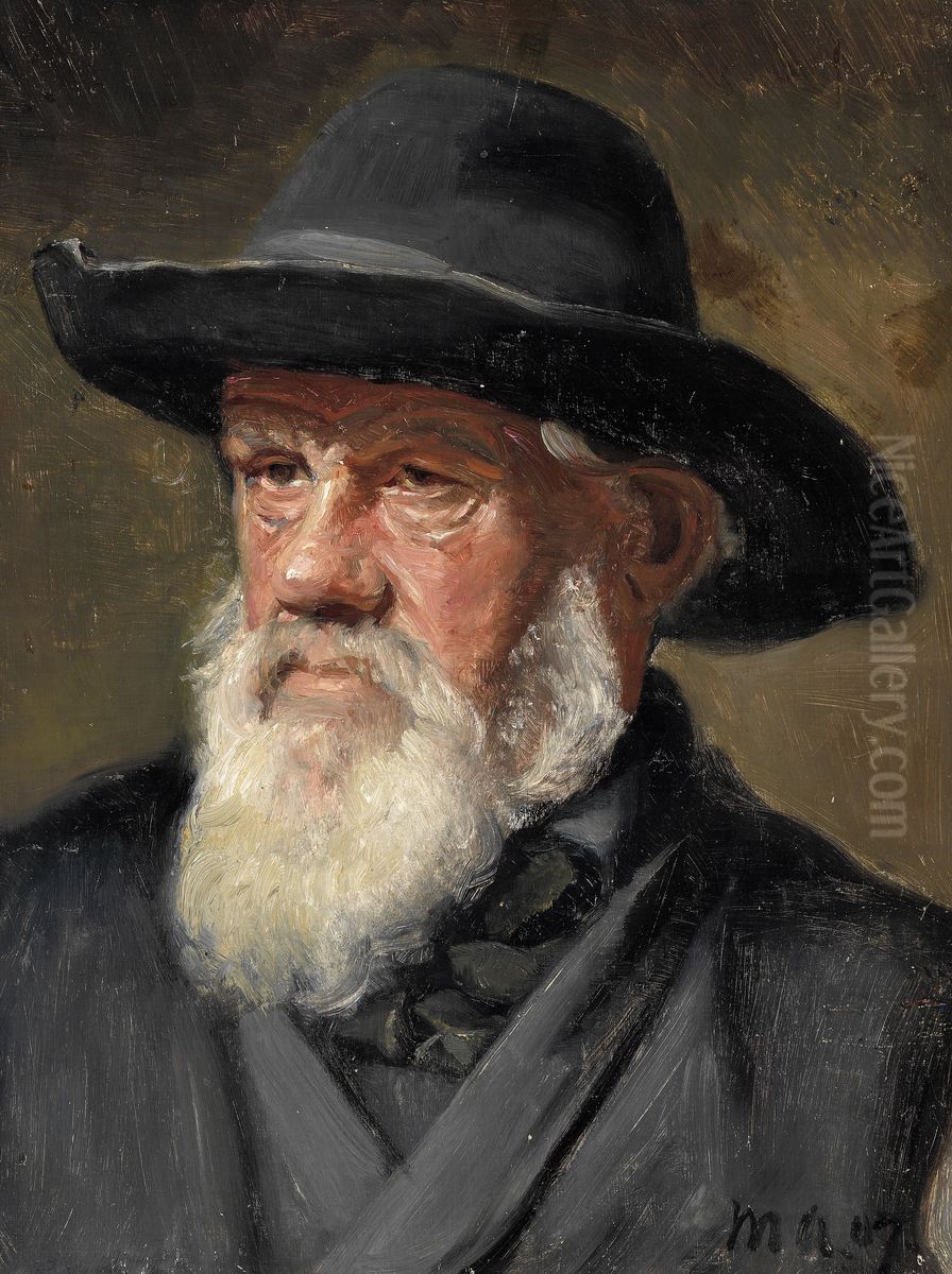 En Skagensfisker i sondagstojet. Oil Painting by Michael Peter Ancher