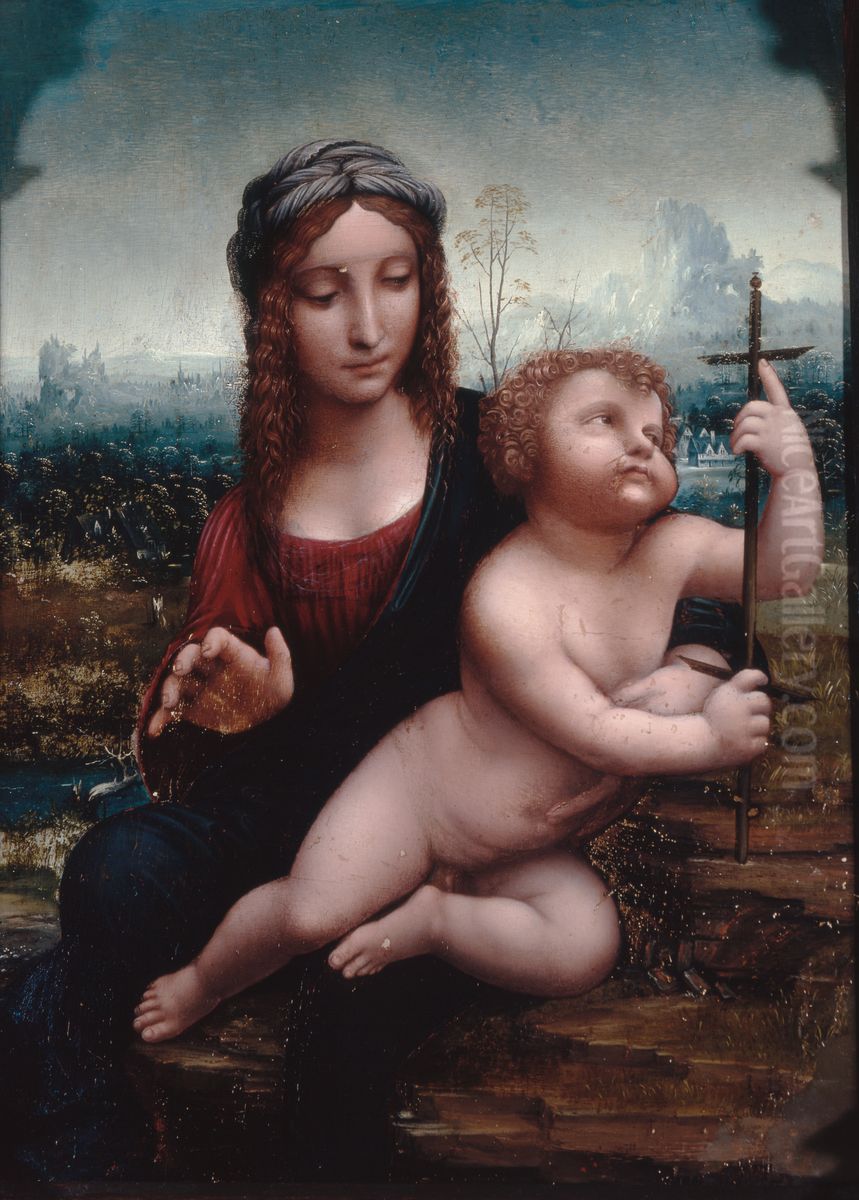 The Madonna of the spindle Oil Painting by Leonardo Da Vinci