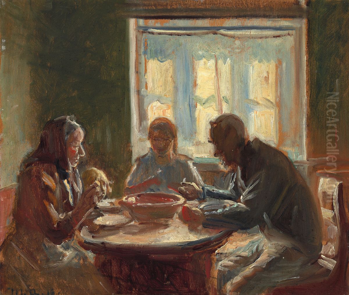 Morning atmosphere. Oil Painting by Michael Peter Ancher