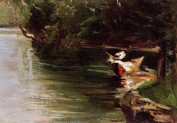 <<Witkotura moe Yerres kuksa>> Oil Painting by Gustave Caillebotte