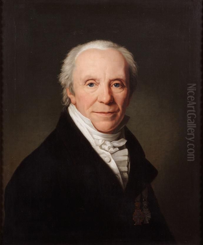 Portrait of Christian Frederik Hansen Oil Painting by Friedrich Carl Groger