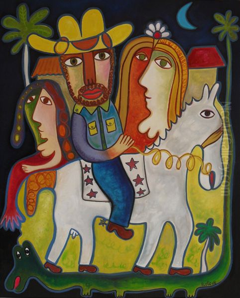 A Caballo Oil Painting by unknown