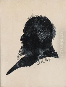 Sophus Schandorph i silhouet.