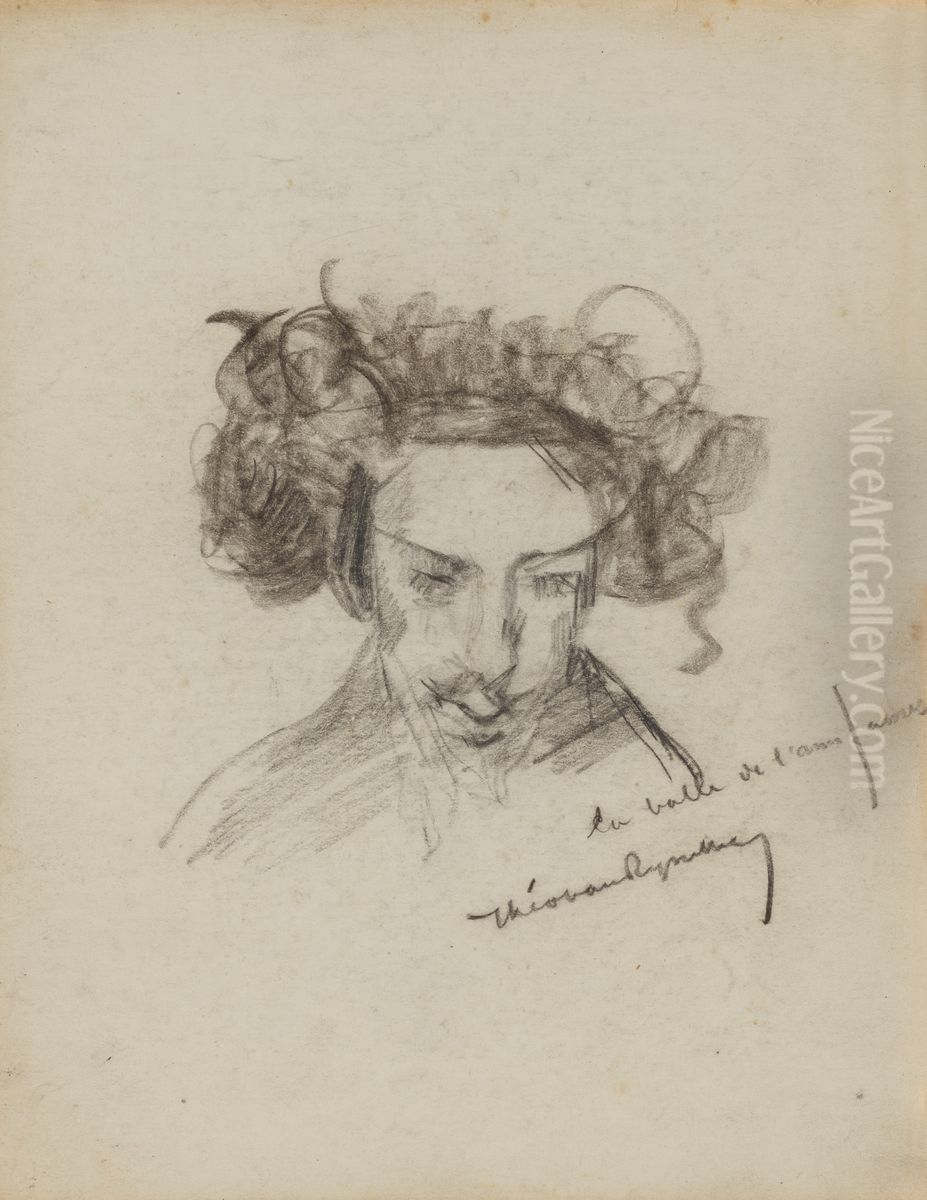 Portret van James Ensor Oil Painting by Theo van Rysselberghe
