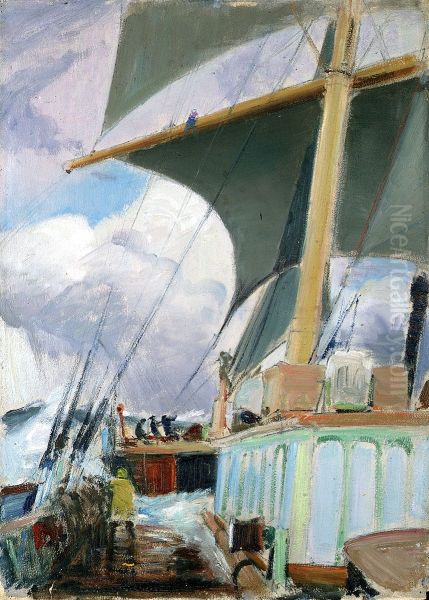 A deck scene Oil Painting by John Everett
