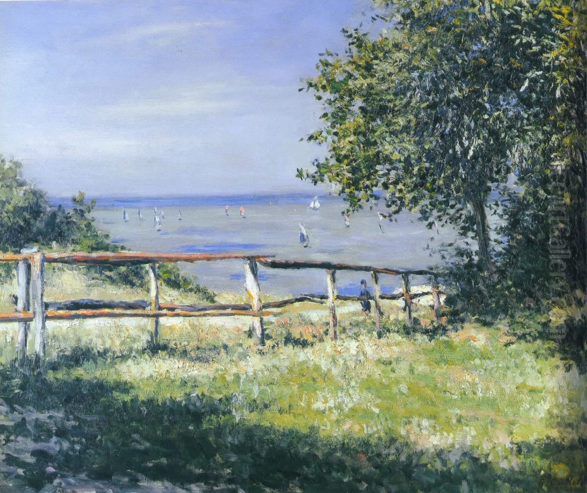 Champ au bord de mer Oil Painting by Gustave Caillebotte