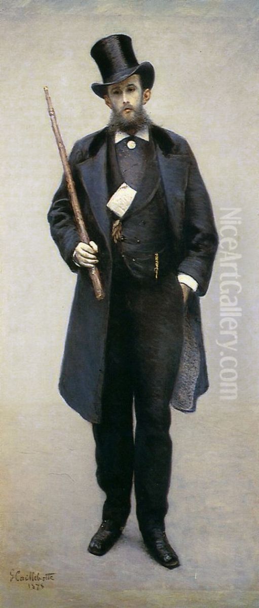 <<Delt va Paul Hugot>> Oil Painting by Gustave Caillebotte