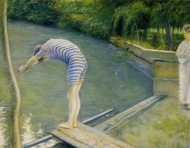 The swimmer Oil Painting by Gustave Caillebotte