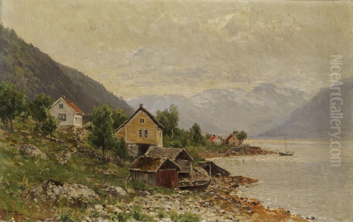 Watermills in Stolpedal Oil Painting by Walter Moras