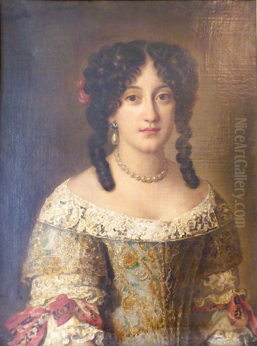 Portrat von Sulpicia Chigi, Prinzessin Farnese Oil Painting by Jacob Ferdinand Voet