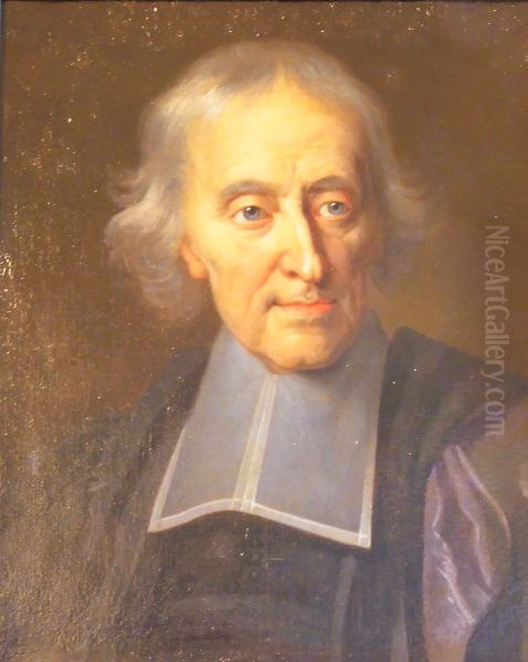 Portrat Charles Gobinet Oil Painting by Nicolas de Largilliere