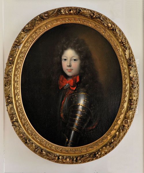 Portrait of the Duke of Saint-Simon, Vidame de Chartres Oil Painting by Hyacinthe Rigaud
