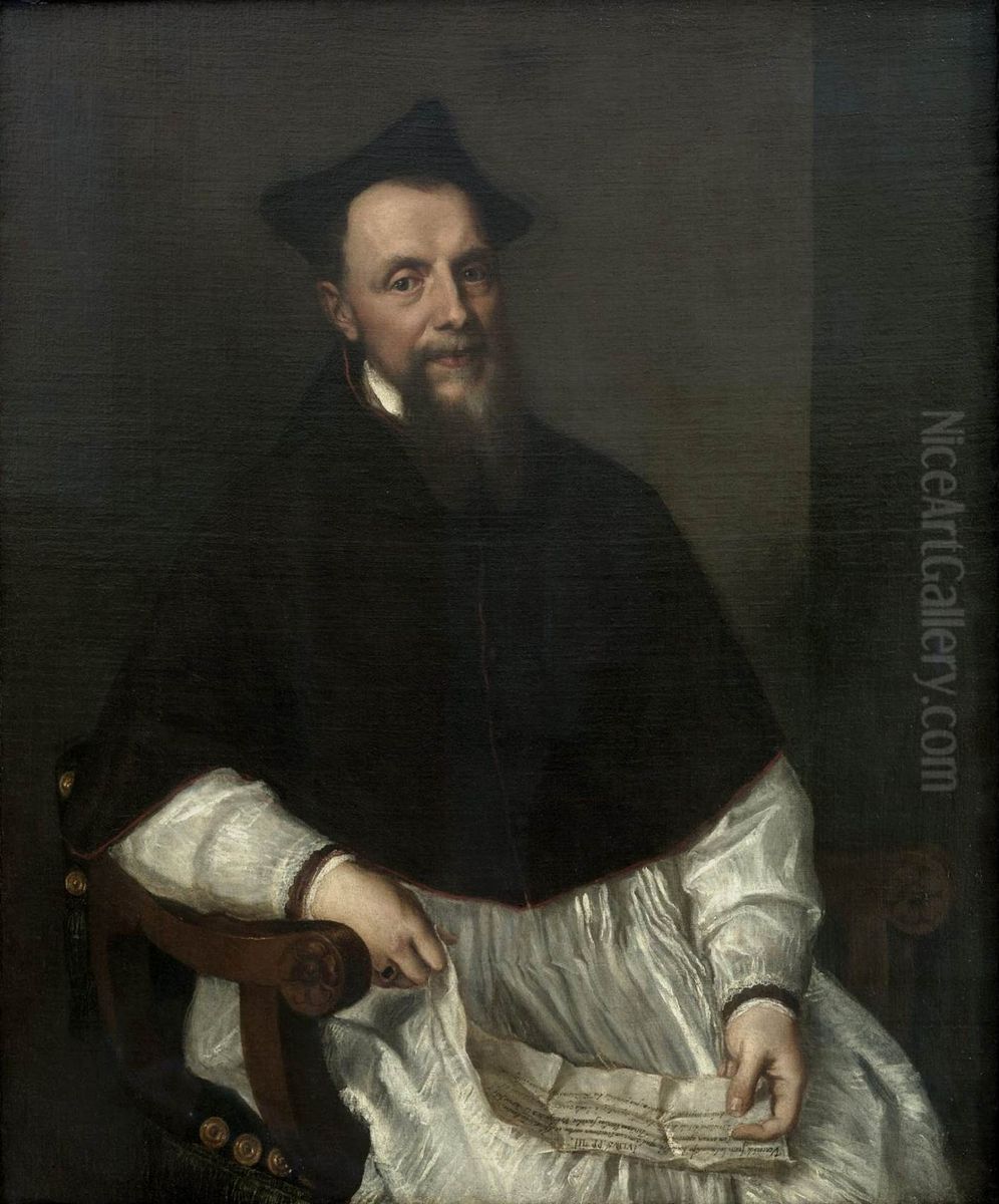 Portrait of Bishop Ludovico Beccadelli Oil Painting by Titian