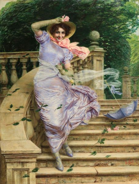 Colpo di vento Oil Painting by Gaetano Bellei