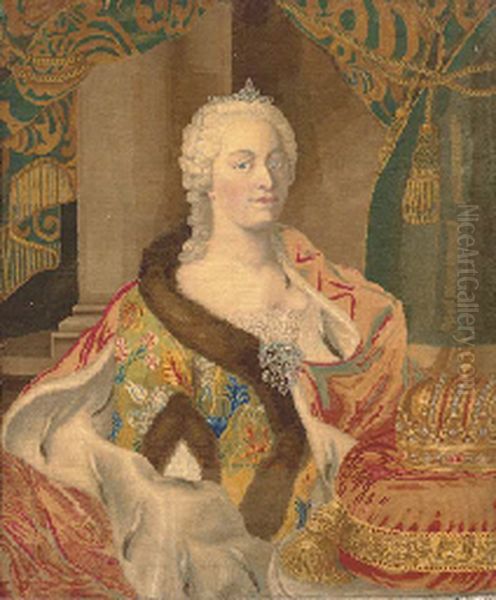 The Empress Maria-Theresa of Austria Oil Painting by unknown