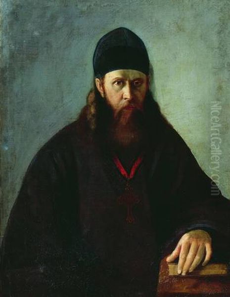 <<Portret svasennika P. V. Udinceva>> Oil Painting by Alexei Korzukhin
