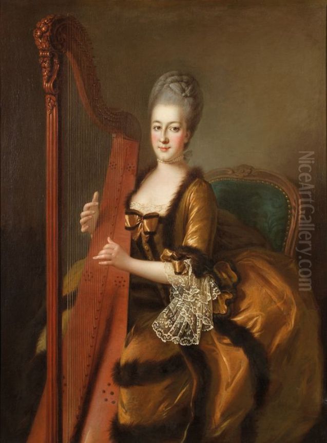 Presumed portrait of Maria Carolina of Austria Oil Painting by Marianne Loir