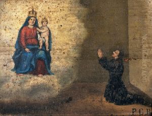 A man praying to Sansovino's Virgin and Child.