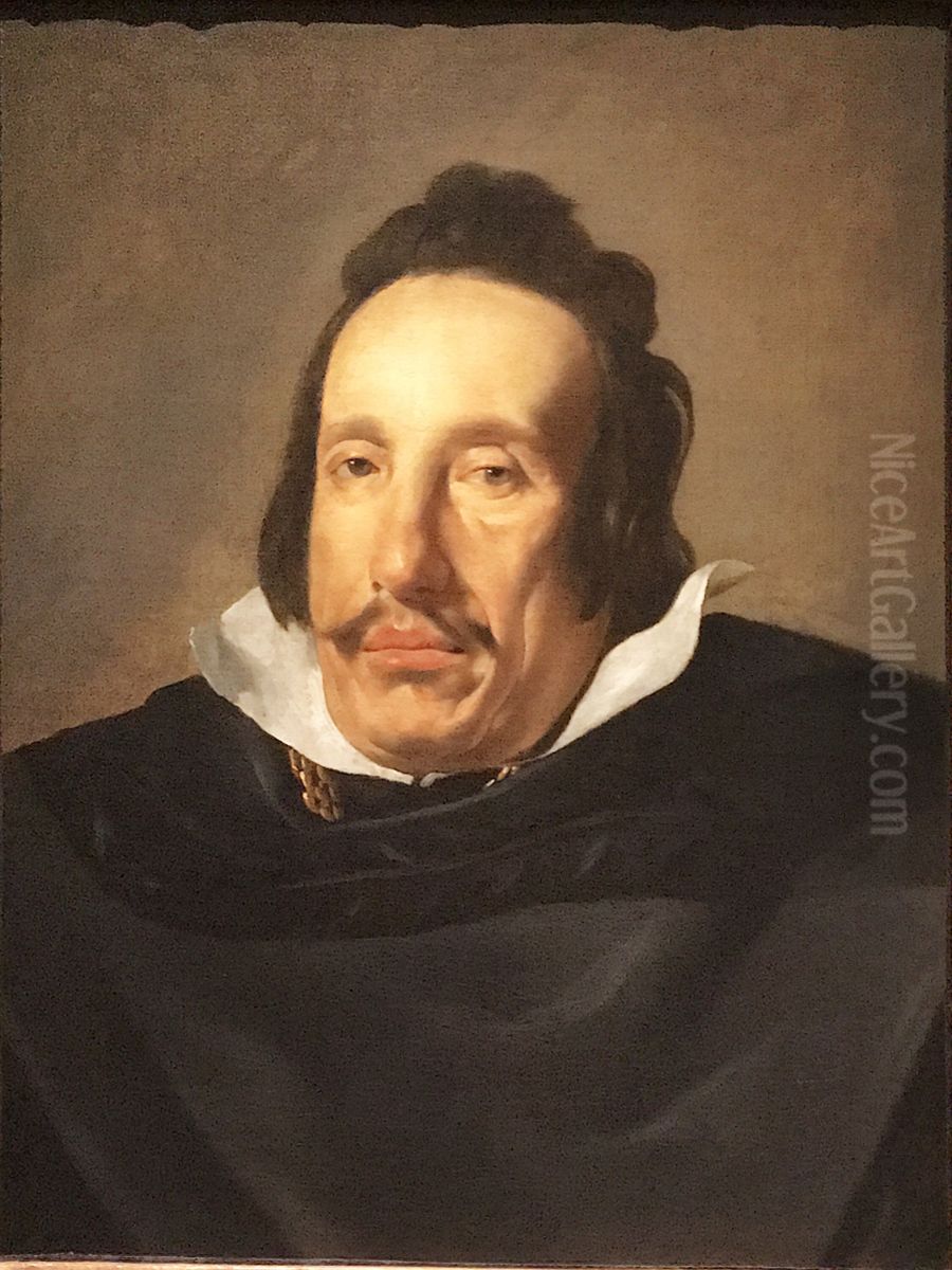 A Man Oil Painting by Diego Rodriguez de Silva y Velazquez