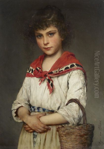 A Neapolitan girl Oil Painting by Eugene de Blaas