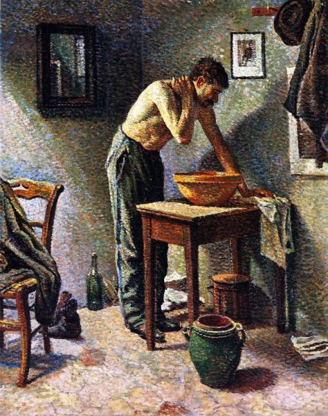 La Toilette Oil Painting by Maximilien Luce