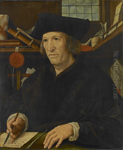 Portrait d'un secretaire de Charles Quint Oil Painting by Orley, Bernard van