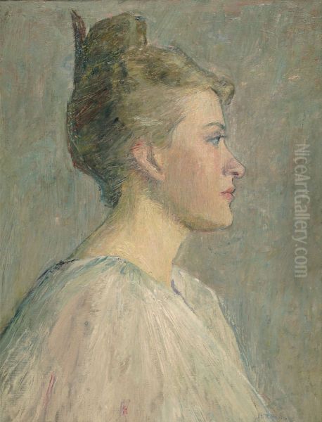 A Profile Oil Painting by Mary Rogers Williams