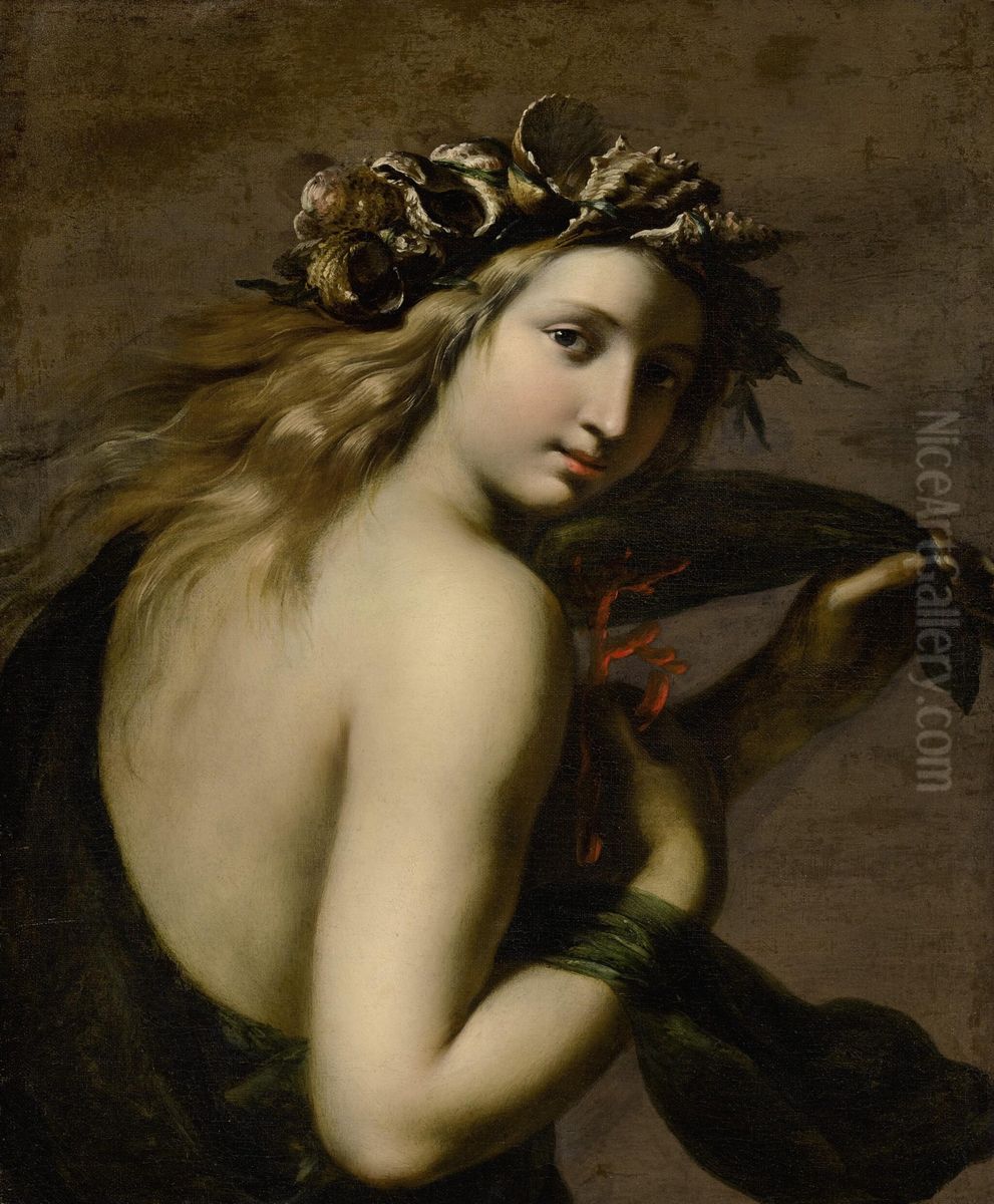 A Sea-nymph Oil Painting by Ginevra Cantofoli
