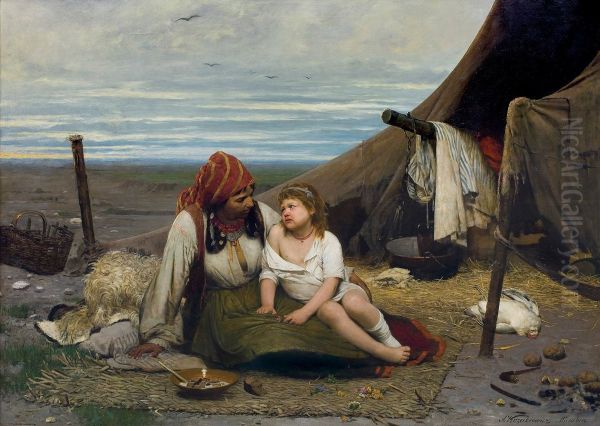 Wykradziona Oil Painting by Antoni Kozakiewicz