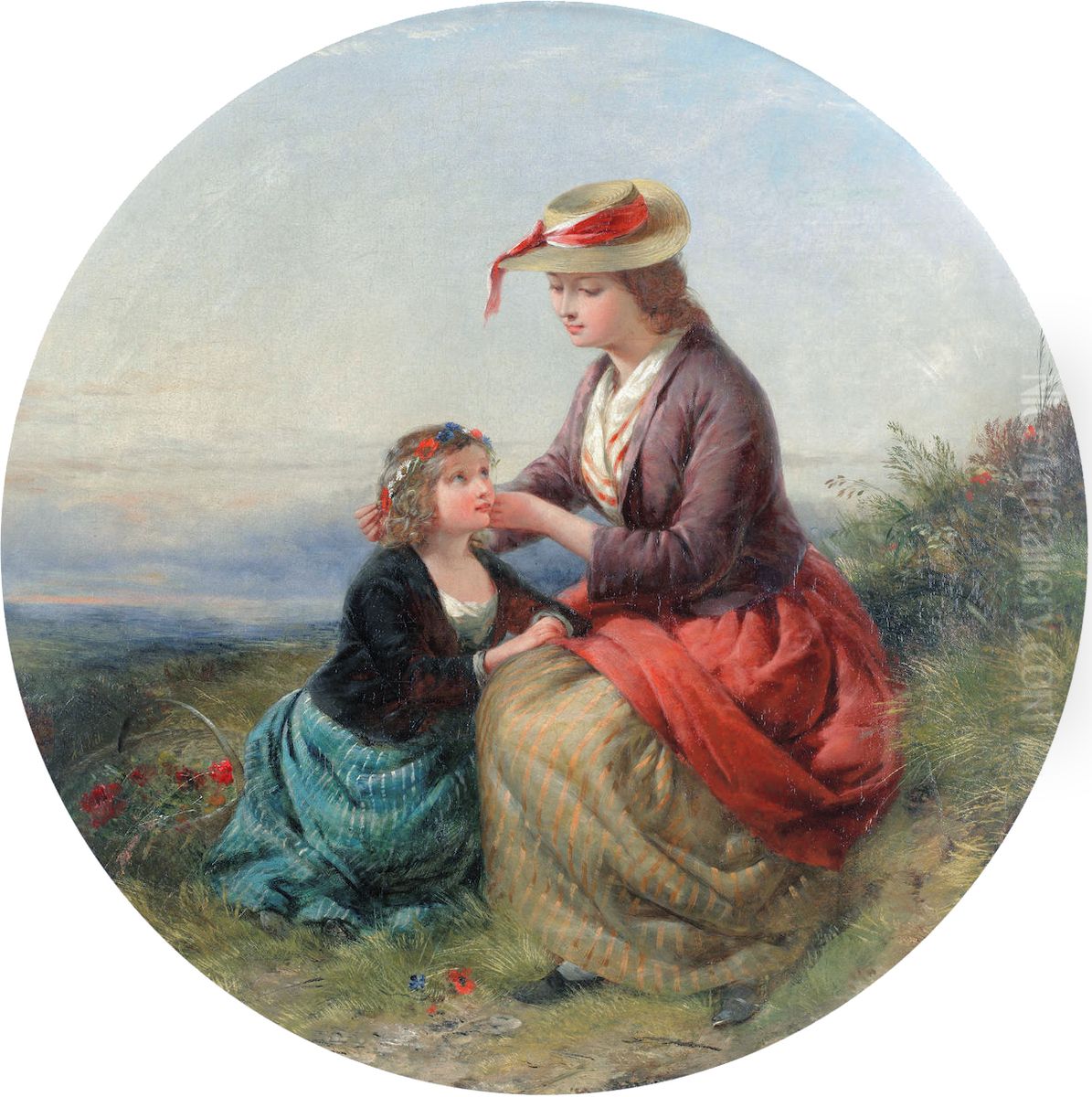 A spring headdress Oil Painting by James John Hill