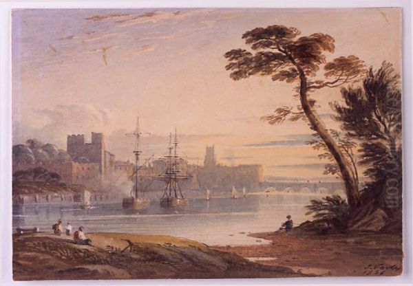 A View of Chester Oil Painting by John Varley