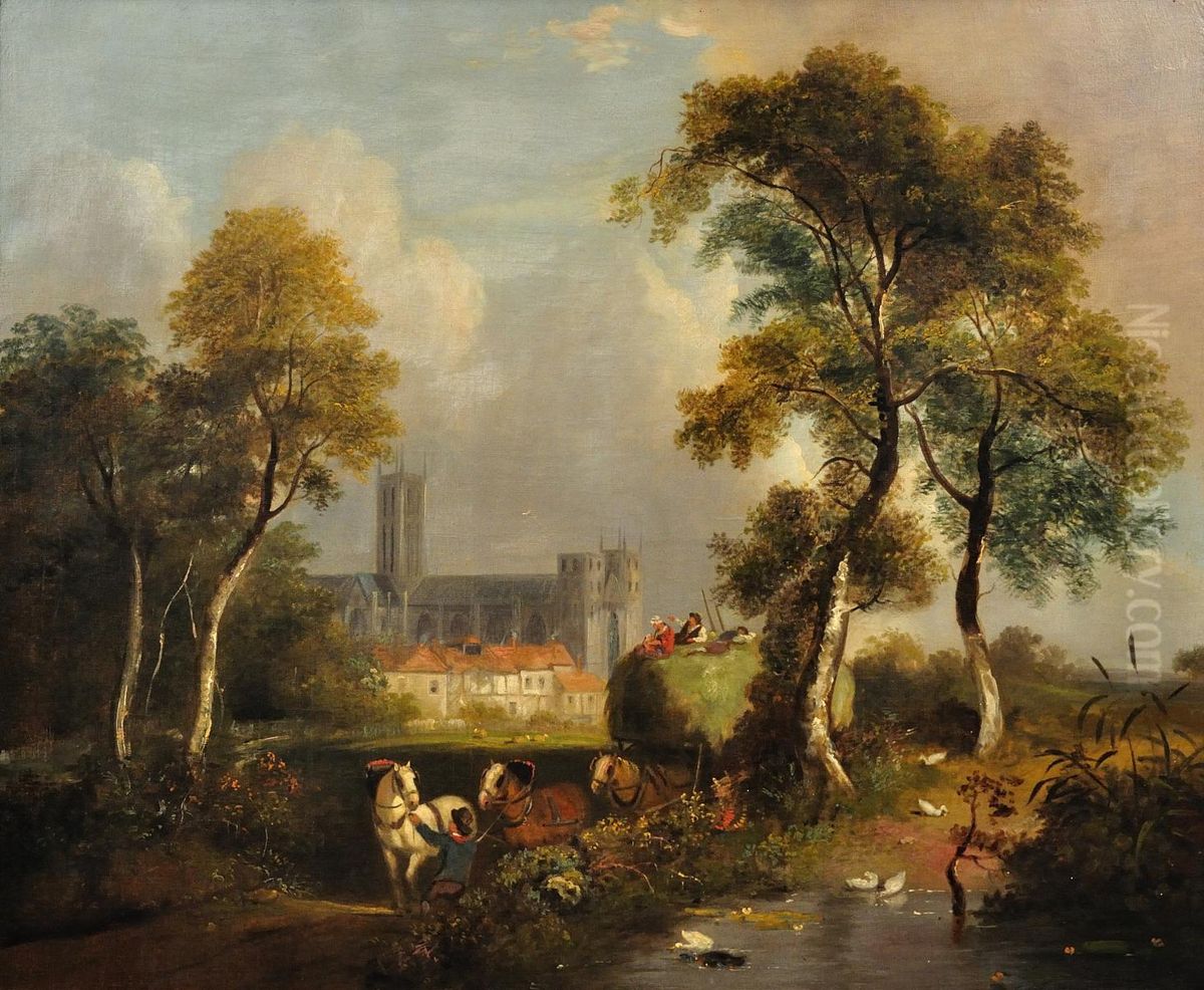 A view to Canterbury Oil Painting by George Vincent