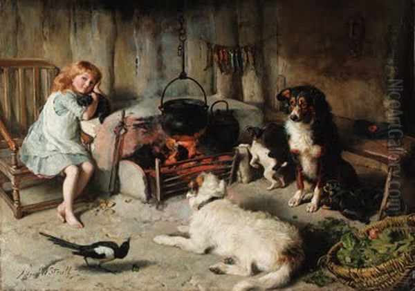 Children of the Hills Oil Painting by Alfred William Strutt